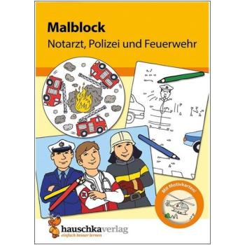 Malblock - Notarzt, Polizei und Feuerwehr