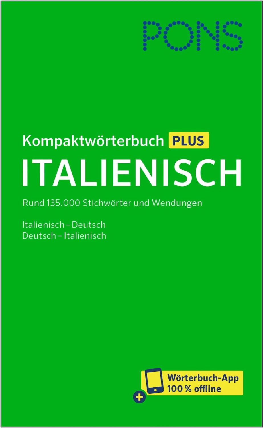 PONS Kompaktwörterbuch Plus Italienisch