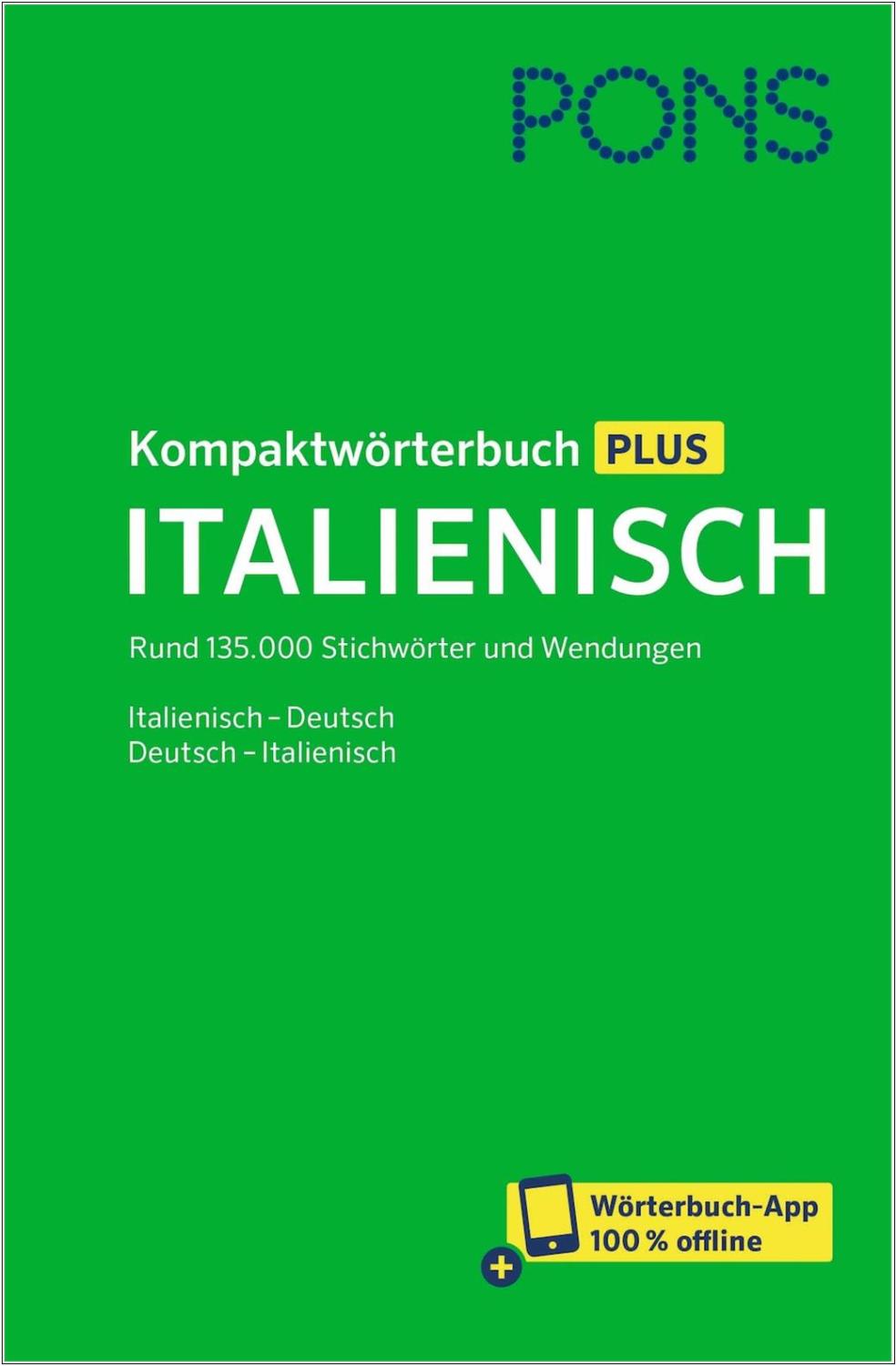 PONS Kompaktwörterbuch Plus Italienisch