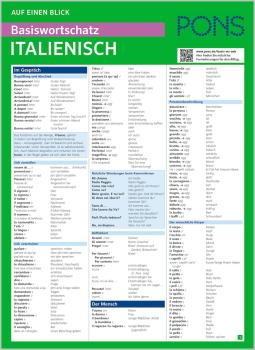 PONS Auf einen Blick Basiswortschatz Italienisch