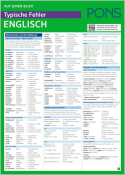 PONS Auf einen Blick Typische Fehler Englisch