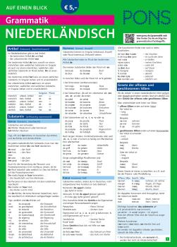 Auf einen Blick - NIEDERLÄNDISCH - Grammatik
