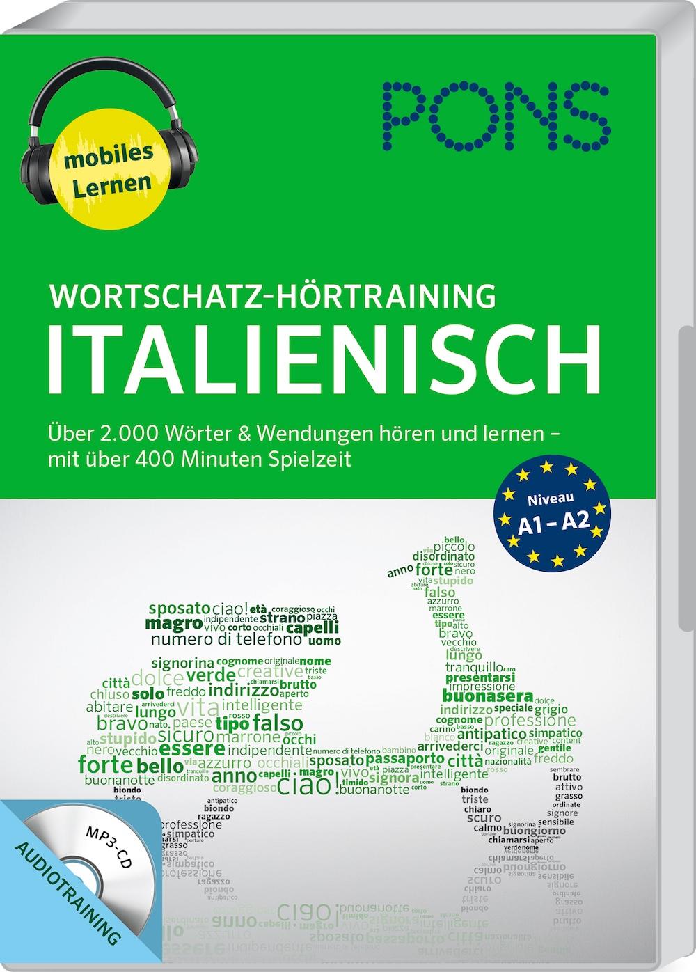 PONS Wortschatz-Hörtraining Italienisch - 2.000 Wörter & Wendungen hören und lernen