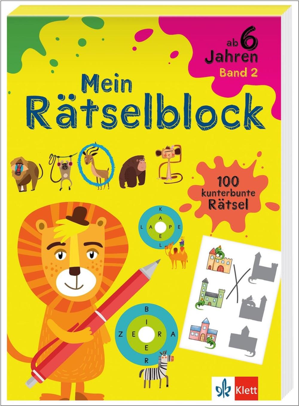Mein Rätselblock ab 6 Jahren Band 2 - 100 kunterbunte Rätsel