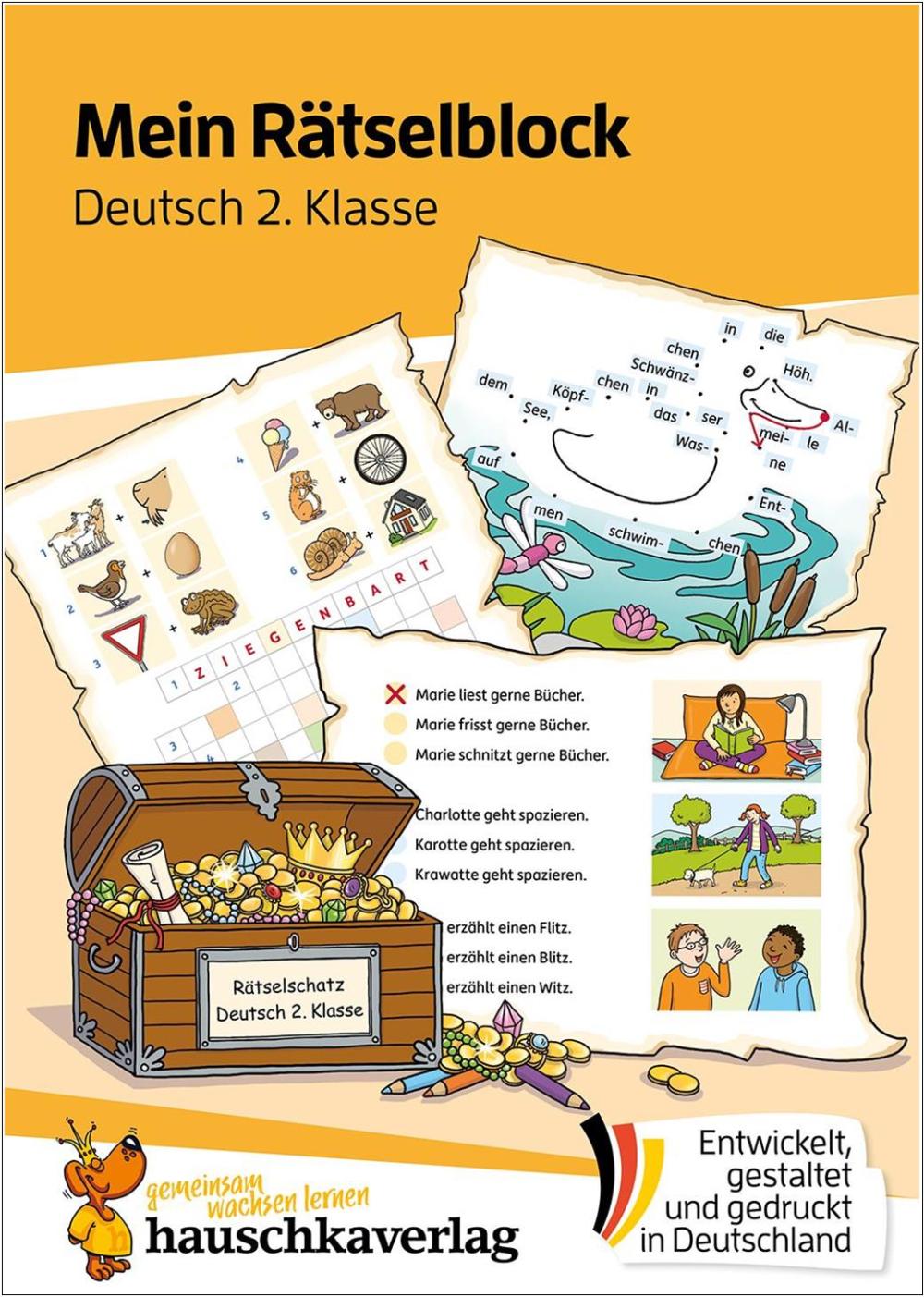 Mein Rätselblock Deutsch 2. Klasse - Rätsel für kluge Köpfe