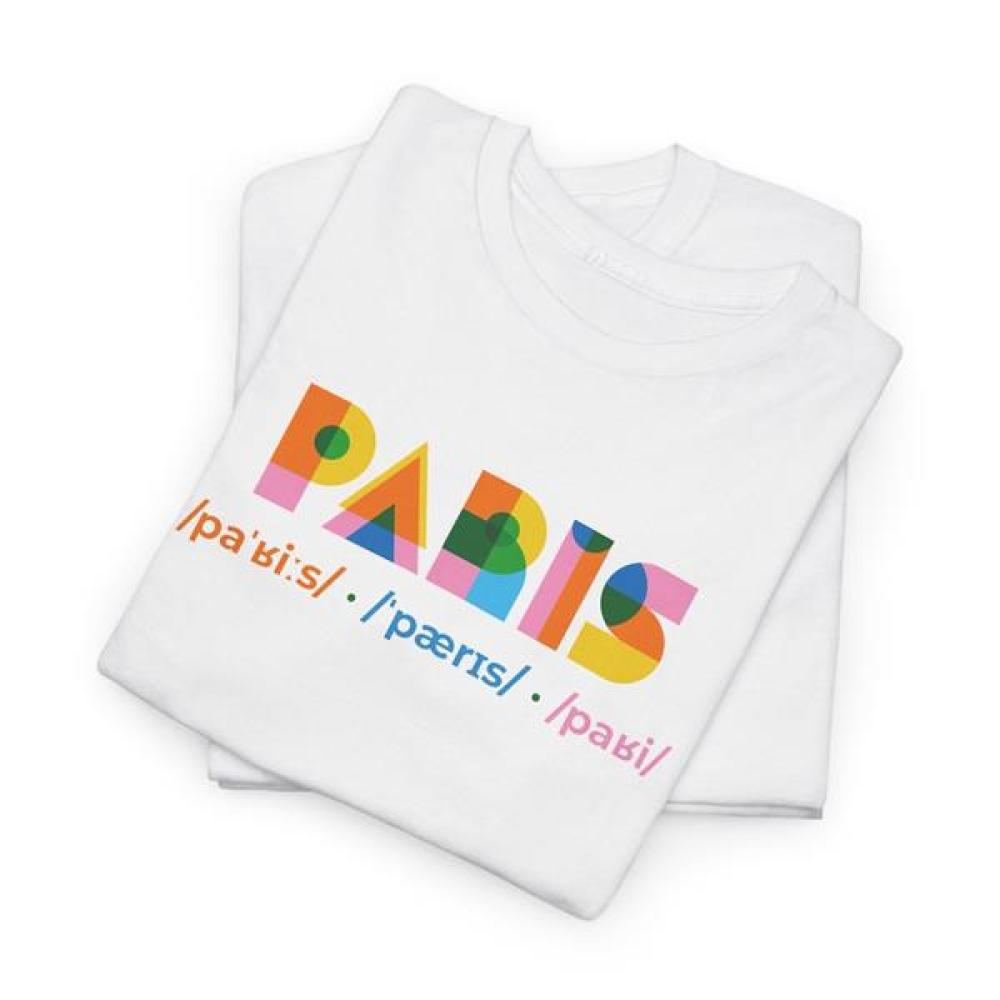 T-Shirt Damen weiß "Paris" Frankreich Reise Urlaub Städtetrip City Sommer