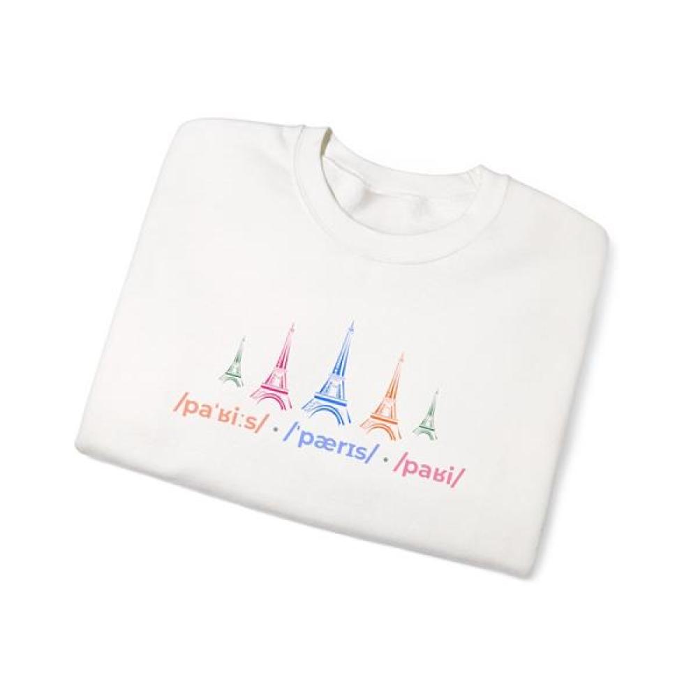 Sweatshirt Damen weiß "Eiffelturm" Paris Frankreich Reise Urlaub CityTrip Städtetour