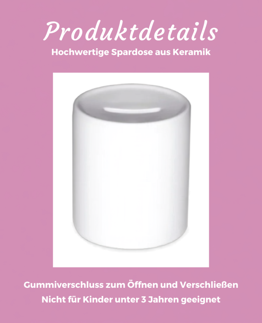 Meine erste Spardose individuell gefertigte Sparbüchse personalisiert mit Namen