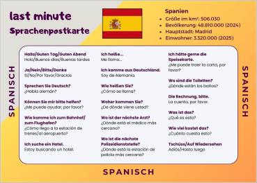 Last-Minute Sprachenpostkarte Spanisch