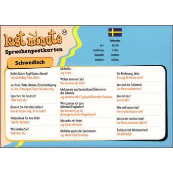 Last-Minute Sprachenpostkarte - Schwedisch