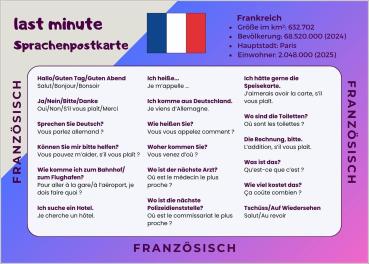 Last-Minute Sprachenpostkarte Französisch