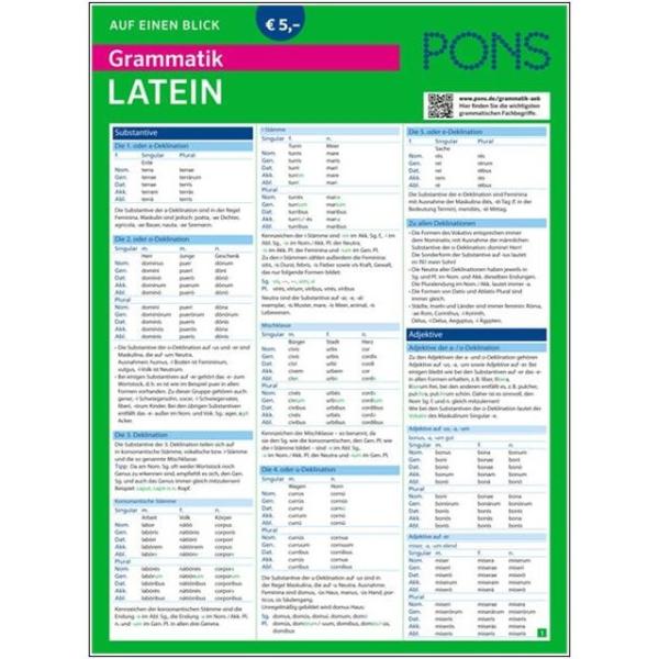 Auf einen Blick - LATEIN - Grammatik