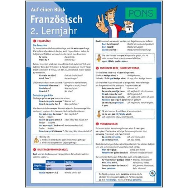 Auf einen Blick - FRANZÖSISCH - 2. Lernjahr