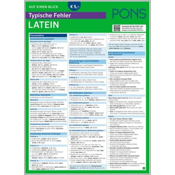 Auf einen Blick - LATEIN - Typische Fehler