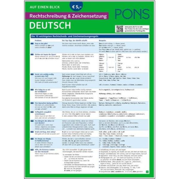 Auf einen Blick - DEUTSCH - Rechtschreibung und Zeichensetzung
