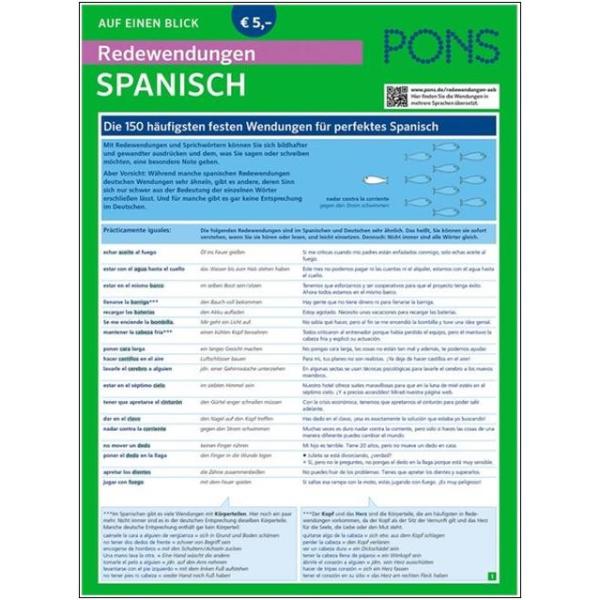Auf einen Blick - SPANISCH - Redewendungen
