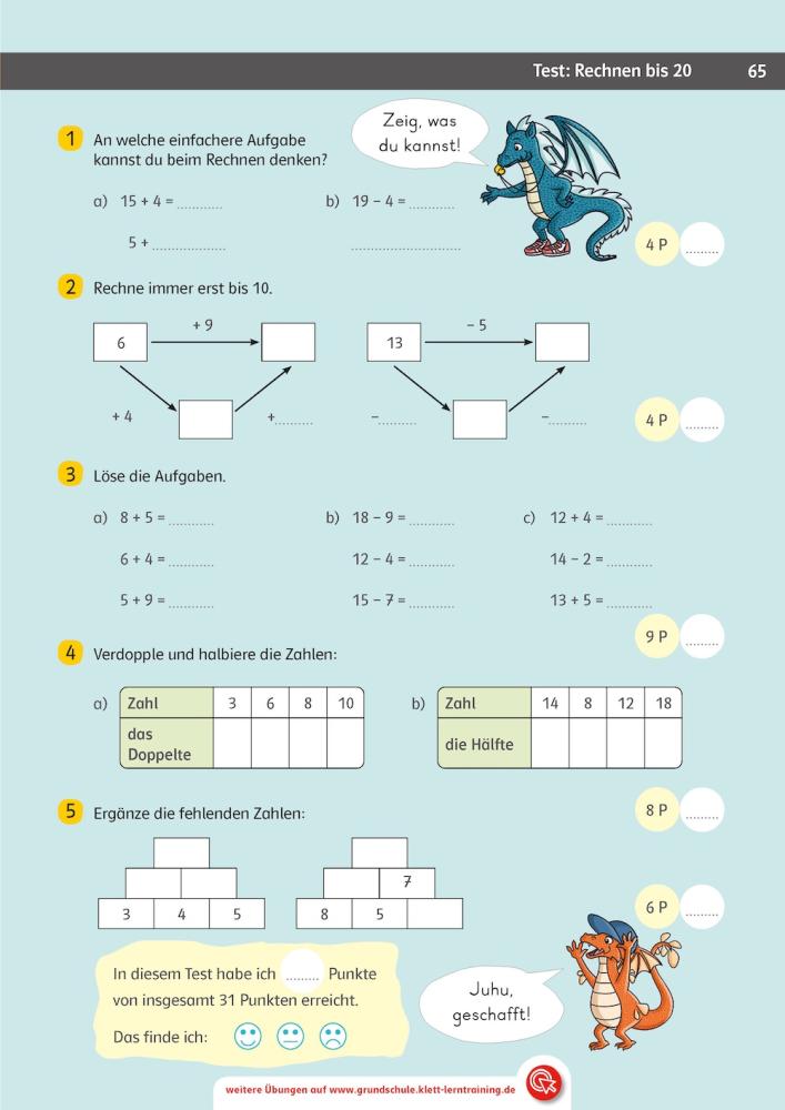 Das große Trainingsbuch Mathe 1. Klasse