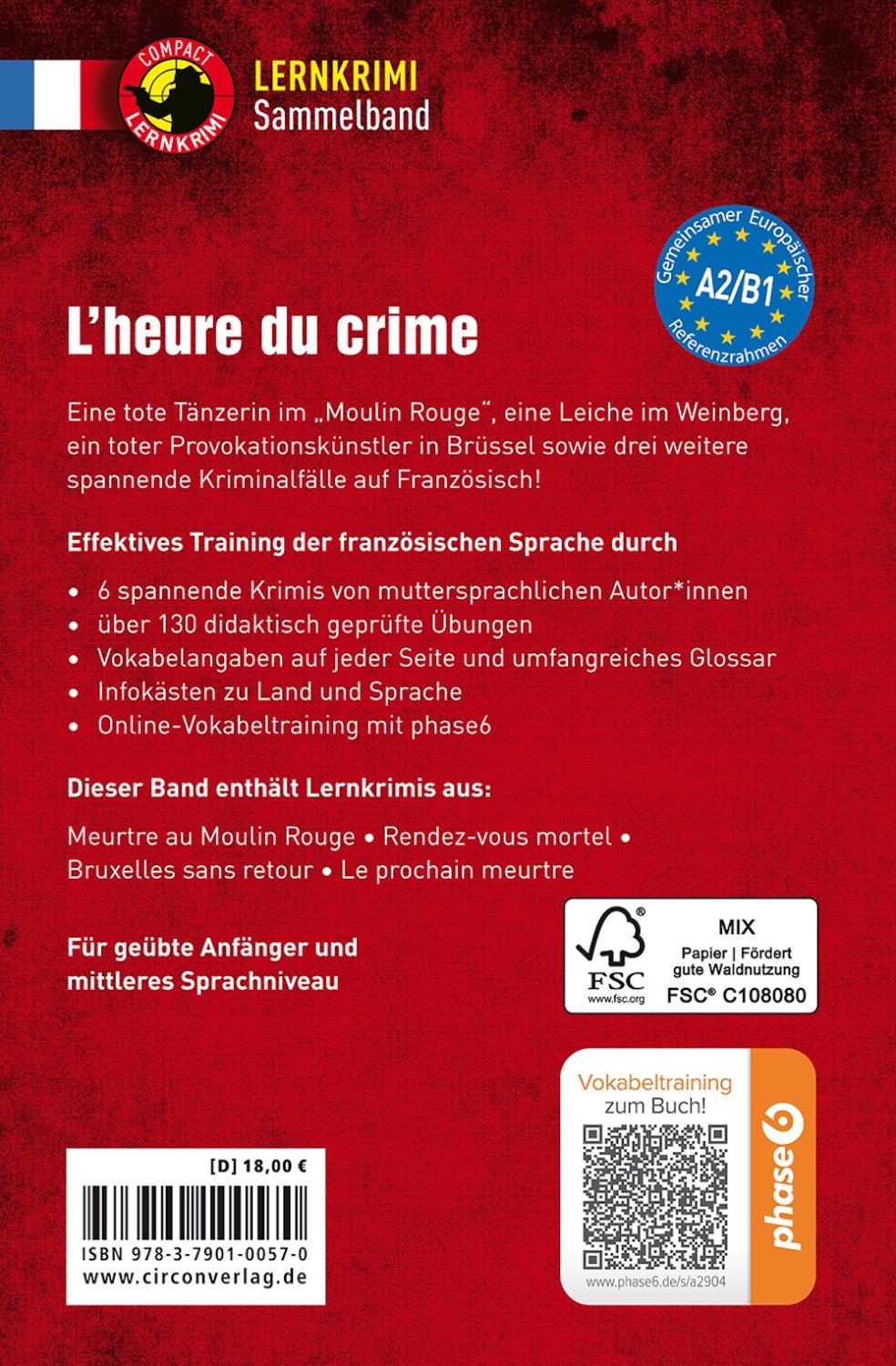 L’heure du crime - Lernkrimi Sammelband - Französisch A2-B1