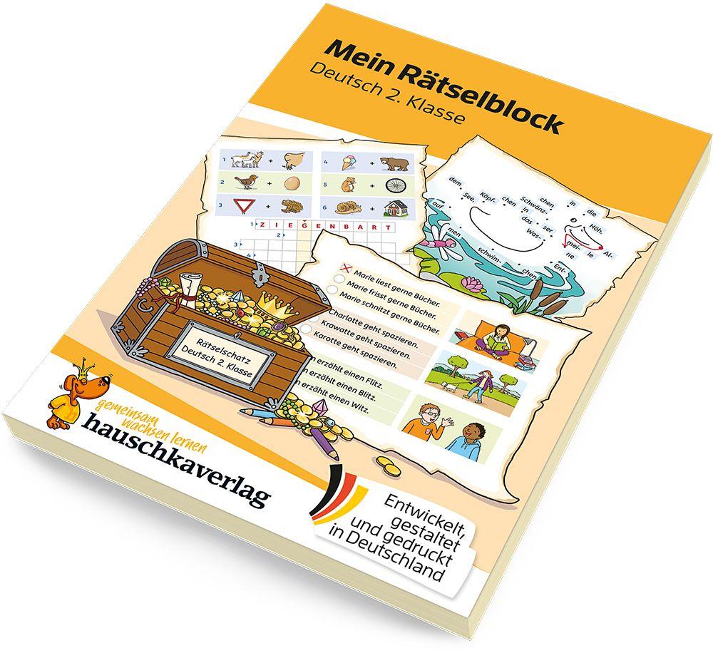 Mein Rätselblock Deutsch 2. Klasse - Rätsel für kluge Köpfe