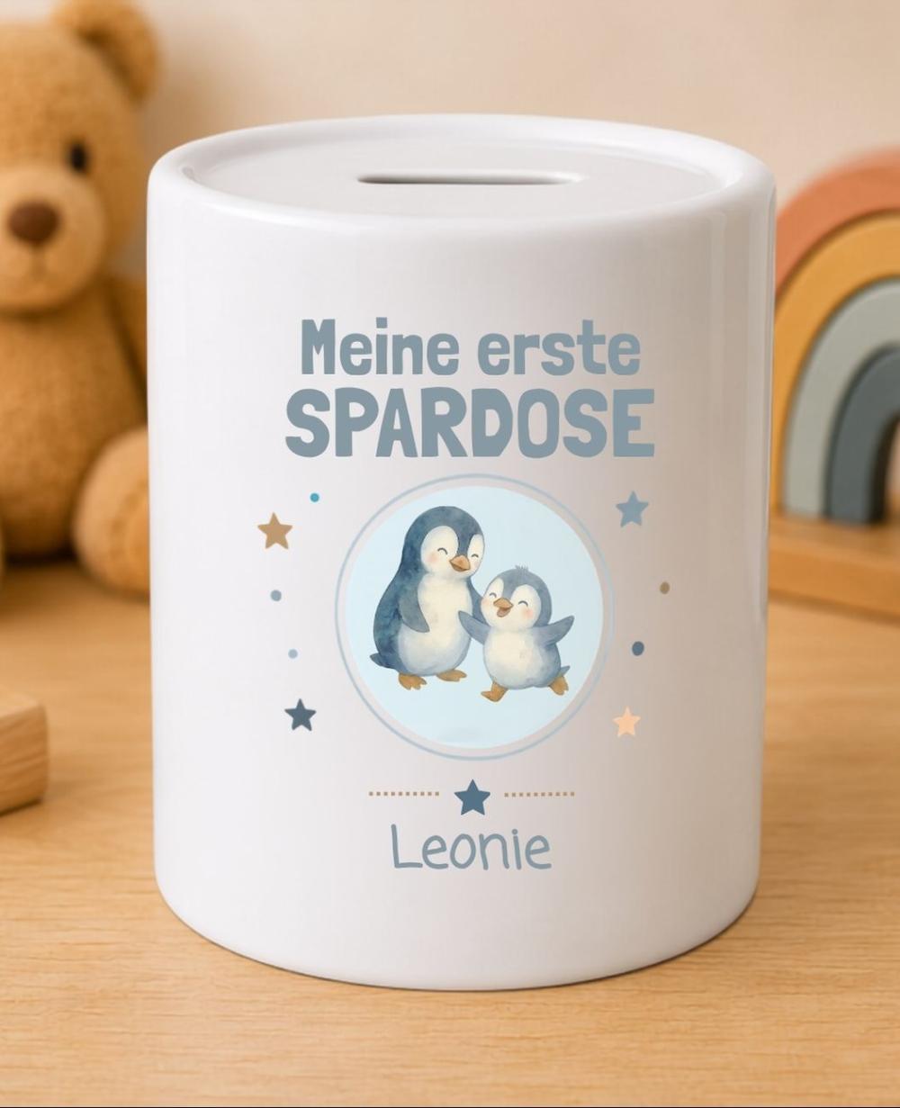 Meine erste Spardose individuell gefertigte Sparbüchse personalisiert mit Wunschnamen