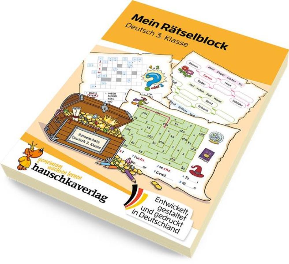 Mein Rätselblock Deutsch 3. Klasse - Rätsel für kluge Köpfe