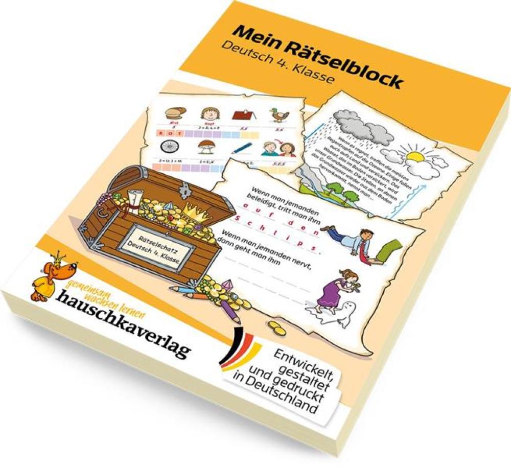 Mein Rätselblock Deutsch 4. Klasse - Rätsel für kluge Köpfe