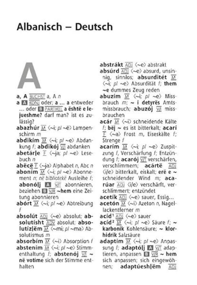 Universal-Wörterbuch ALBANISCH