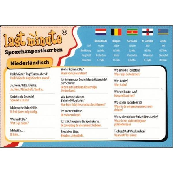 Last-Minute Sprachenpostkarte - Niederländisch