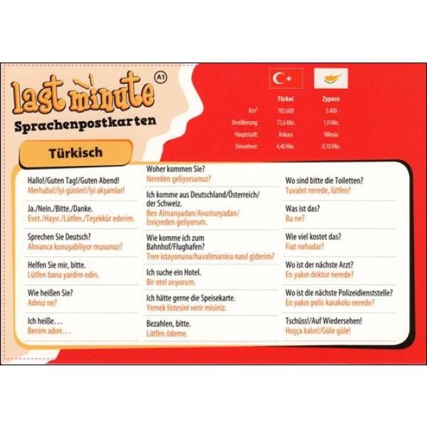 Last-Minute Sprachenpostkarte - Türkisch