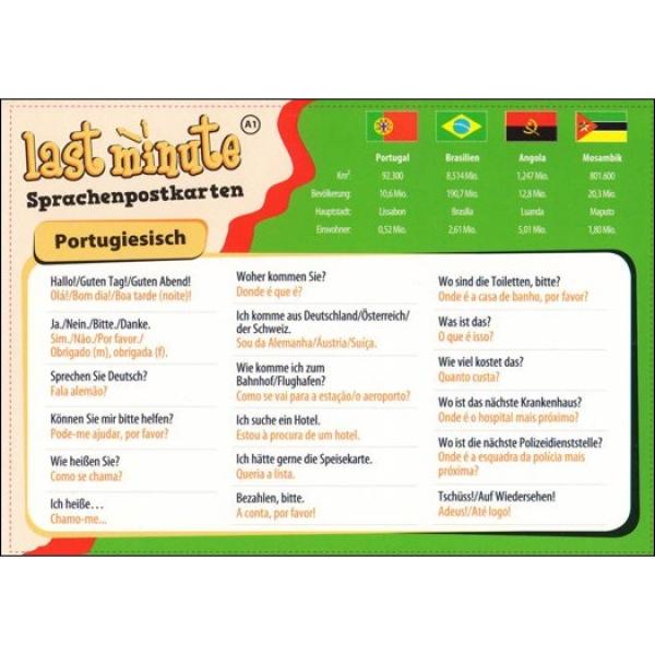 Last-Minute Sprachenpostkarte - Portugiesisch