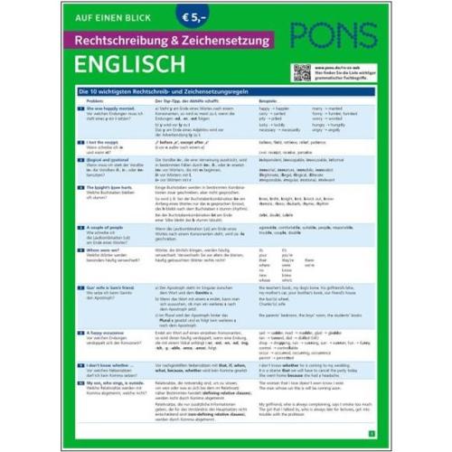 PONS Auf einen Blick Rechtschreibung und Zeichensetzung Englisch