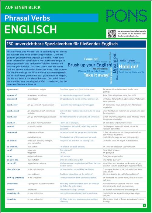 PONS Auf einen Blick Phrasal Verbs Englisch