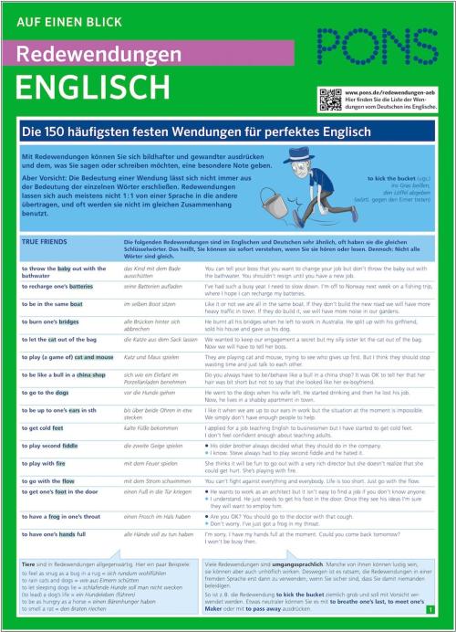 PONS Auf einen Blick Redewendungen Englisch