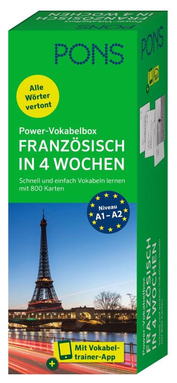 PONS Power-Vokabelbox Französisch in 4 Wochen - Schnell und einfach Vokabeln lernen mit 800 Karten