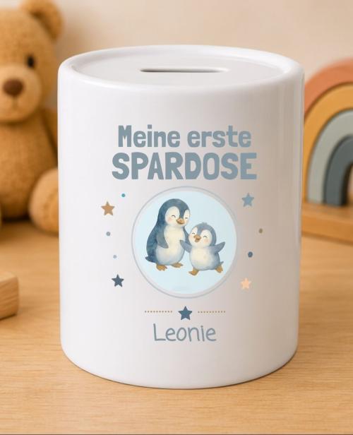 Meine erste Spardose individuell gefertigte Sparbüchse personalisiert mit Wunschnamen
